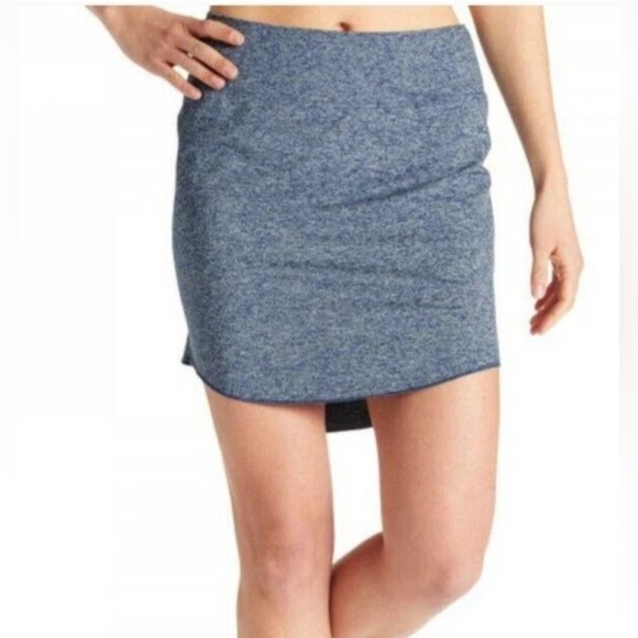 Oiselle Women’s Lux Skirt Blue Heathered Straight Stretch Athleisure - Size4 - Picture 1 of 6